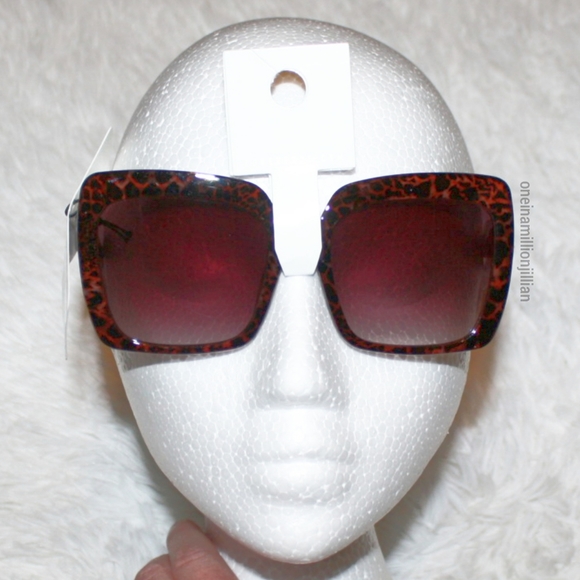 Square Tortoiseshell Sunglasses Gradient Lenses - Picture 5 of 6